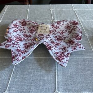 Laura Ashley Red Floral Bow-Shaped Dish